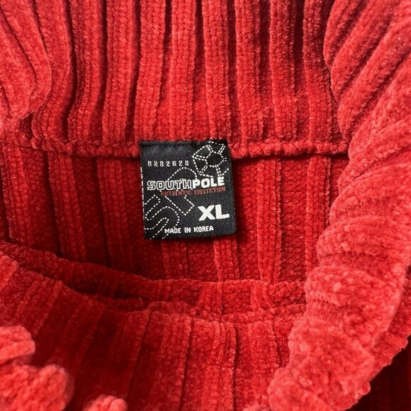 Southpole Chunky Turtle Neck Sweater Red Gray Men’s Size XL - Picture 2 of 6
